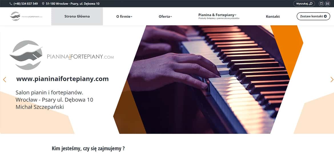 Strona internetowa pianinaifortepiany.com